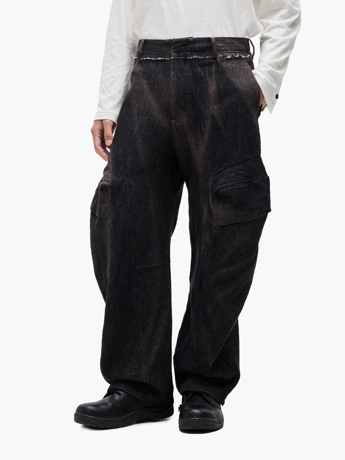 JiyongKim_Sun-Bleached 3d-Pocket Trousers (Black)
