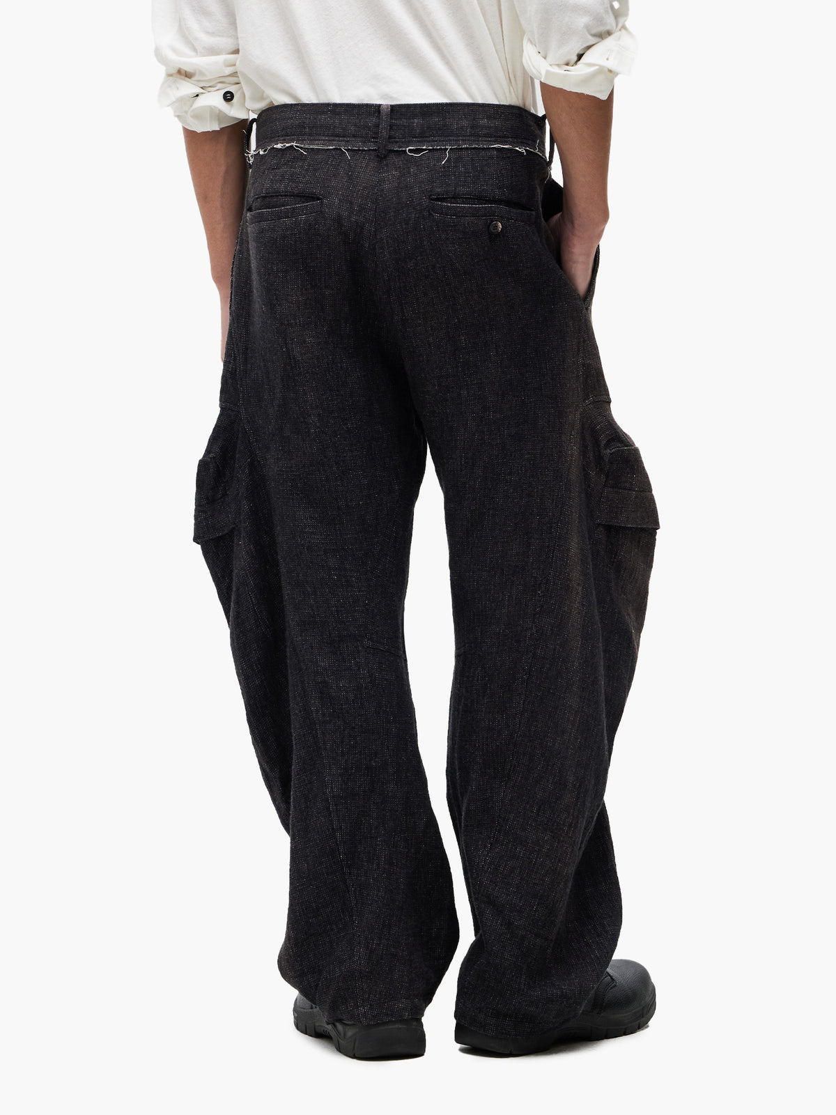 JiyongKim_Sun-Bleached 3d-Pocket Trousers (Black)
