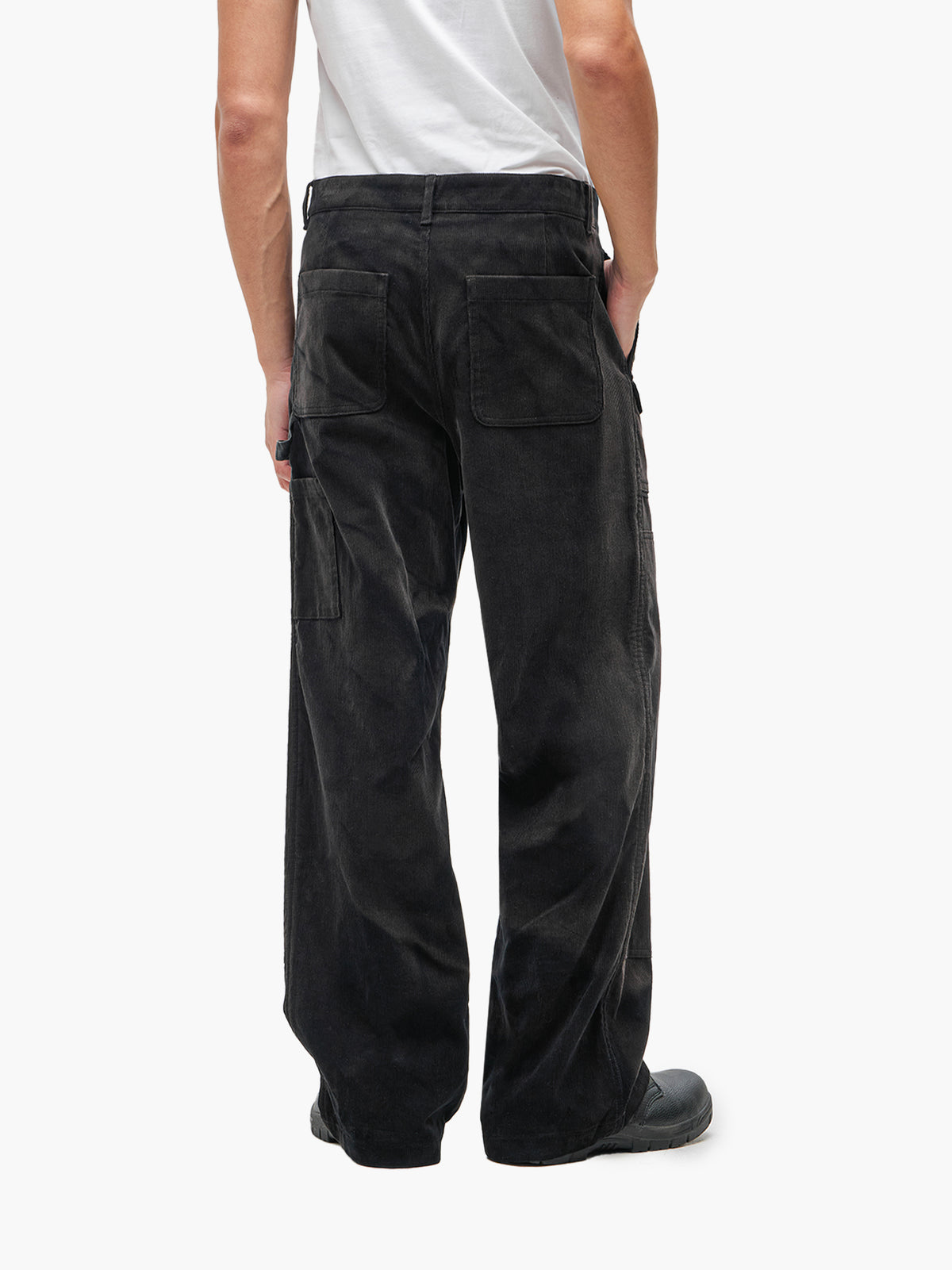 JiyongKim_Sun-Bleached Double-Knee Trousers (Black)