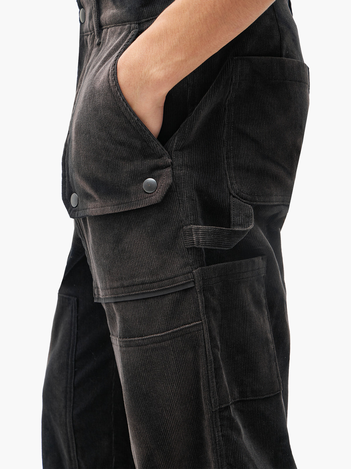 JiyongKim_Sun-Bleached Double-Knee Trousers (Black)