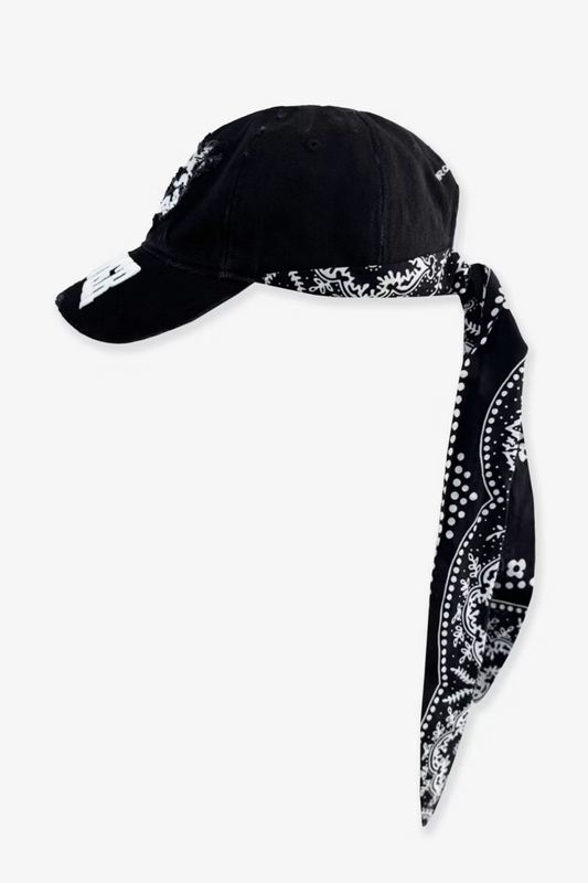 PROJECT G/R_BANDANA LAYERED CAP (Black)