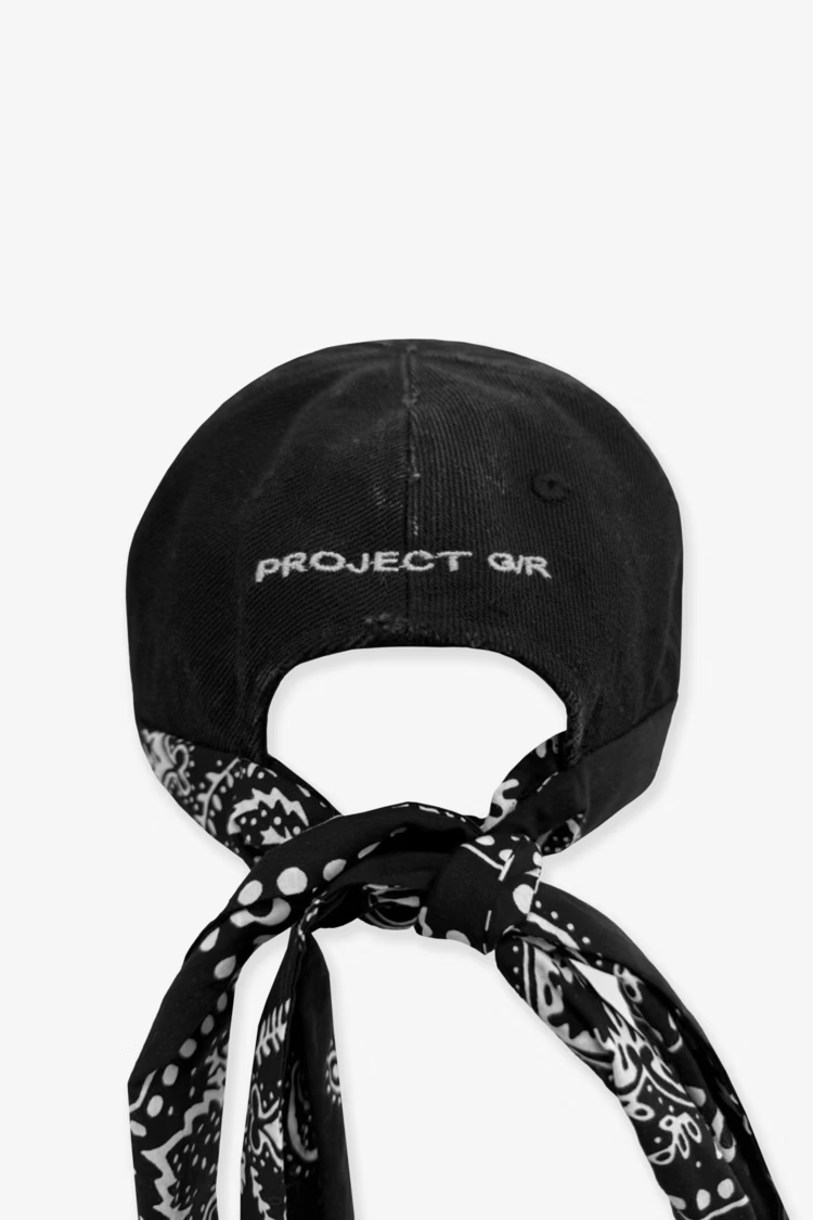 project gr layered cap バンダナ　キャップ PROJECT G/R_BANDANA LAYERED CAP (Black) – TOBIRA STORE
