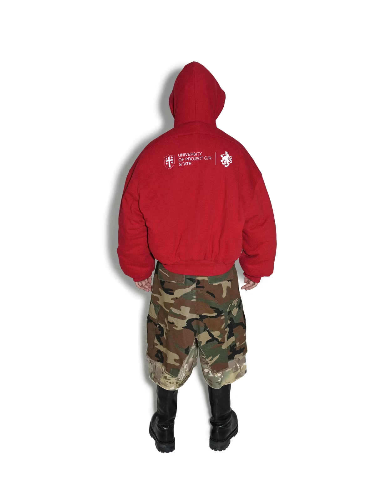 PROJECT G/R_LAYERED SKIRT CARGO SHORTS (Multi Camo)