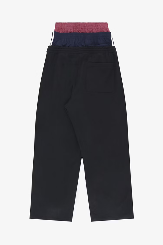 PROJECT G/R_3 LAYERED SWEAT PANTS (Black)