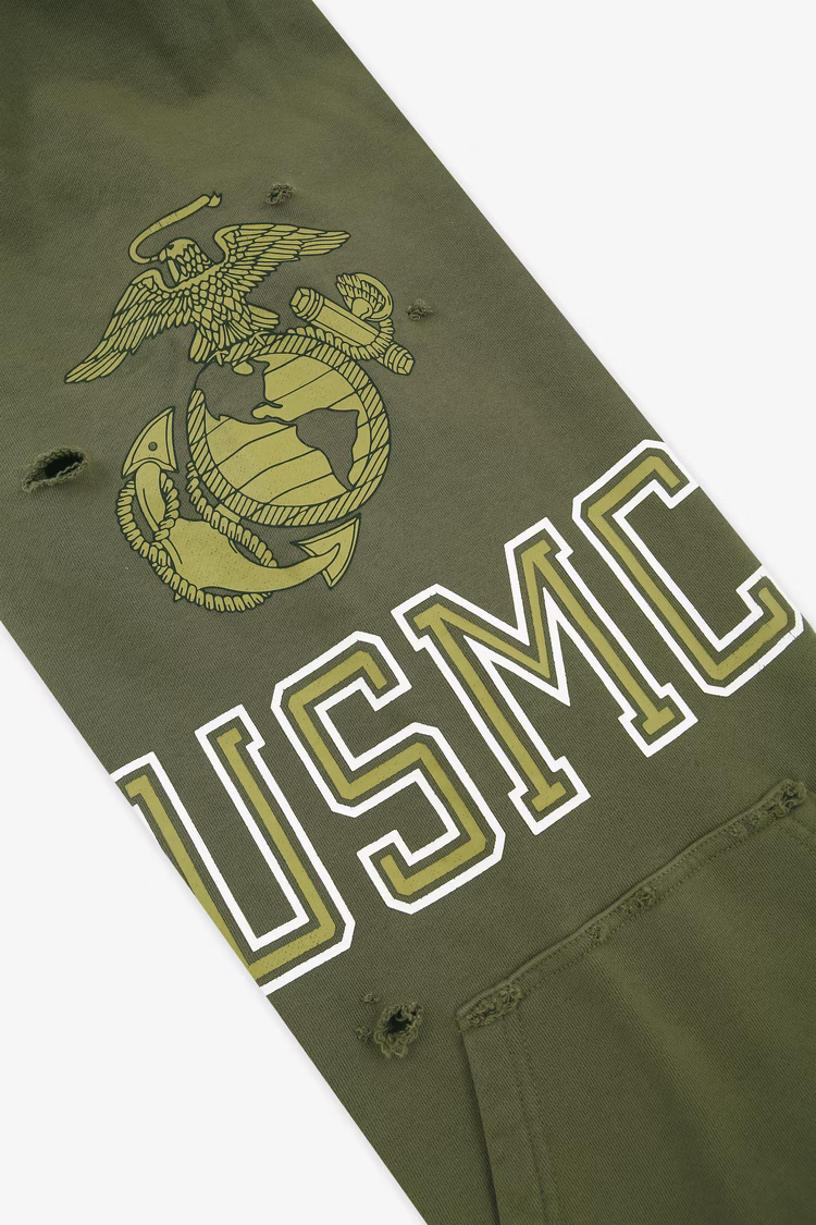 PROJECT G/R_RECONSTRUCTED FOLDED ZIP HOODIE (Khaki)