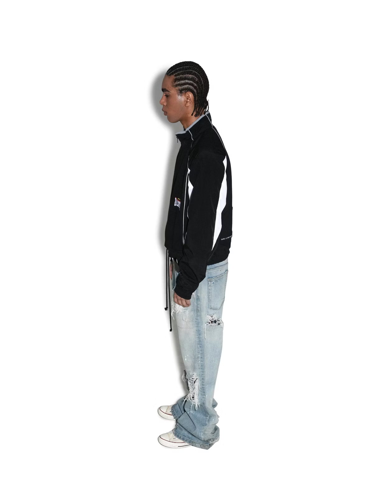 PROJECT G/R_RECONSTRUCTED HYBRID TRACK JACKET (Black)