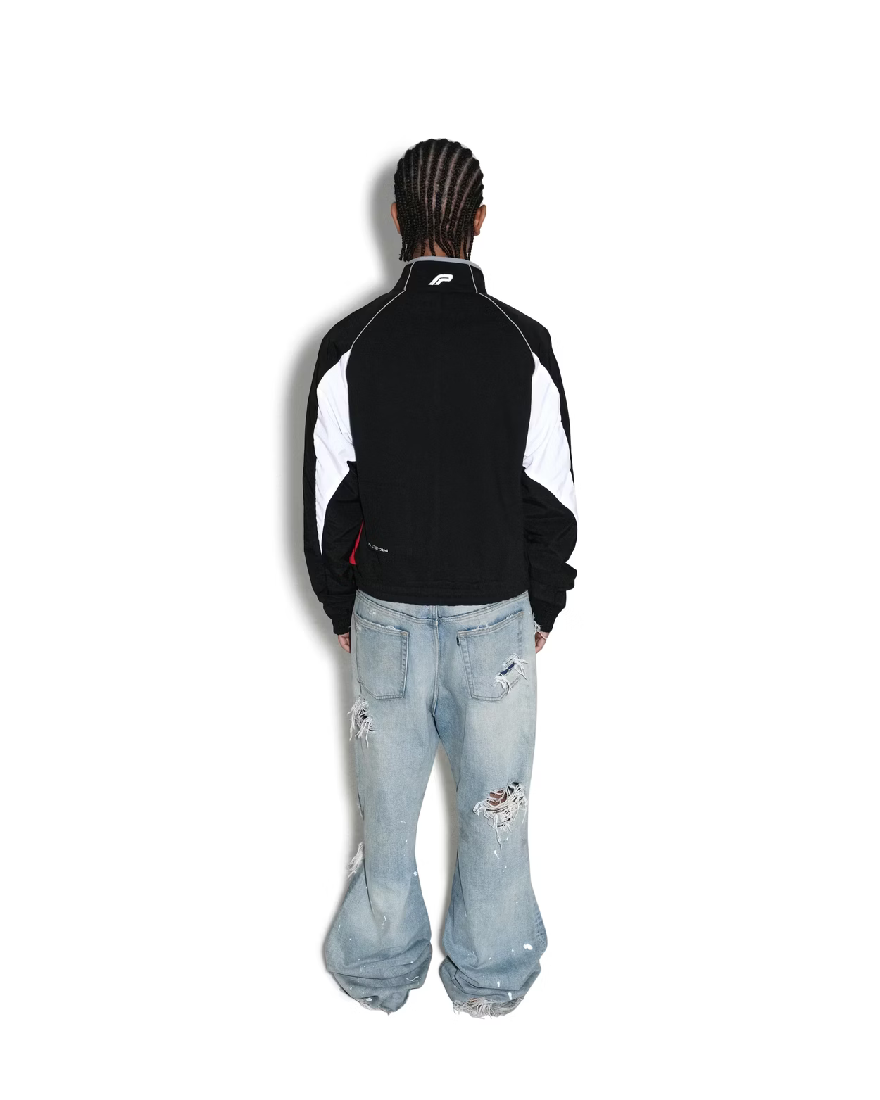 PROJECT G/R_RECONSTRUCTED HYBRID TRACK JACKET (Black)