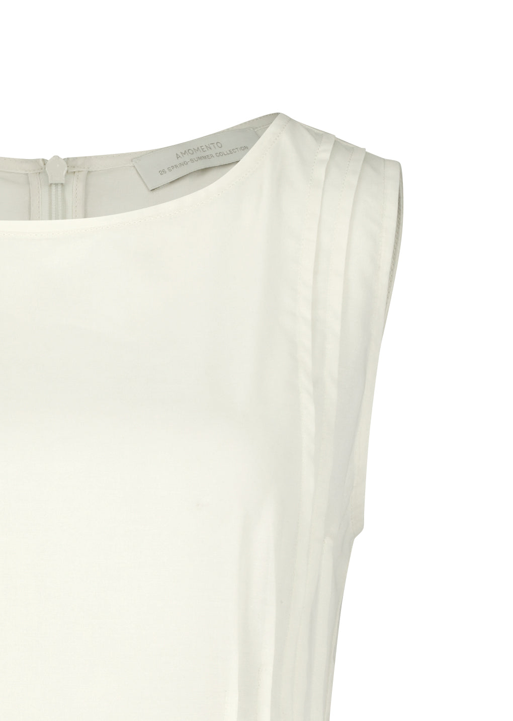 AMOMENTO_PINTUCK DRESS (Ivory)