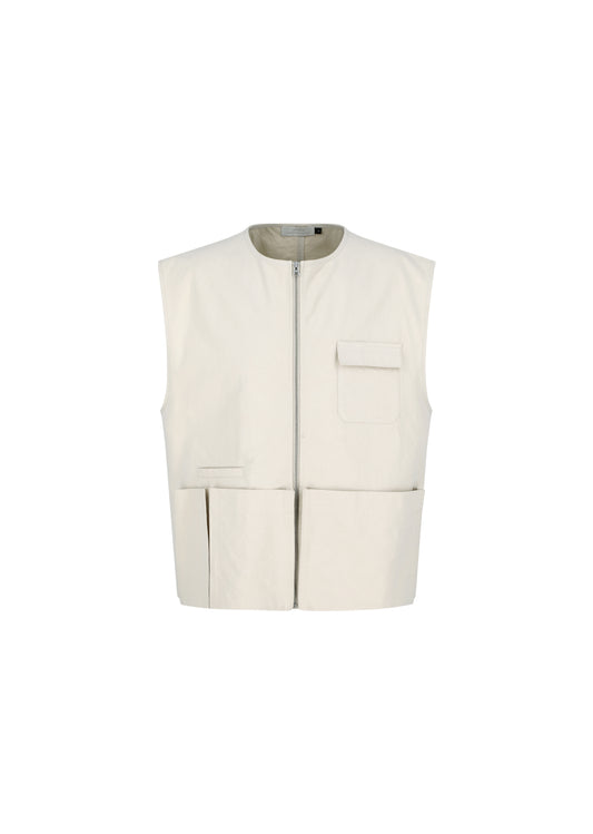 AMOMENTO_POCKET VEST (Beige)