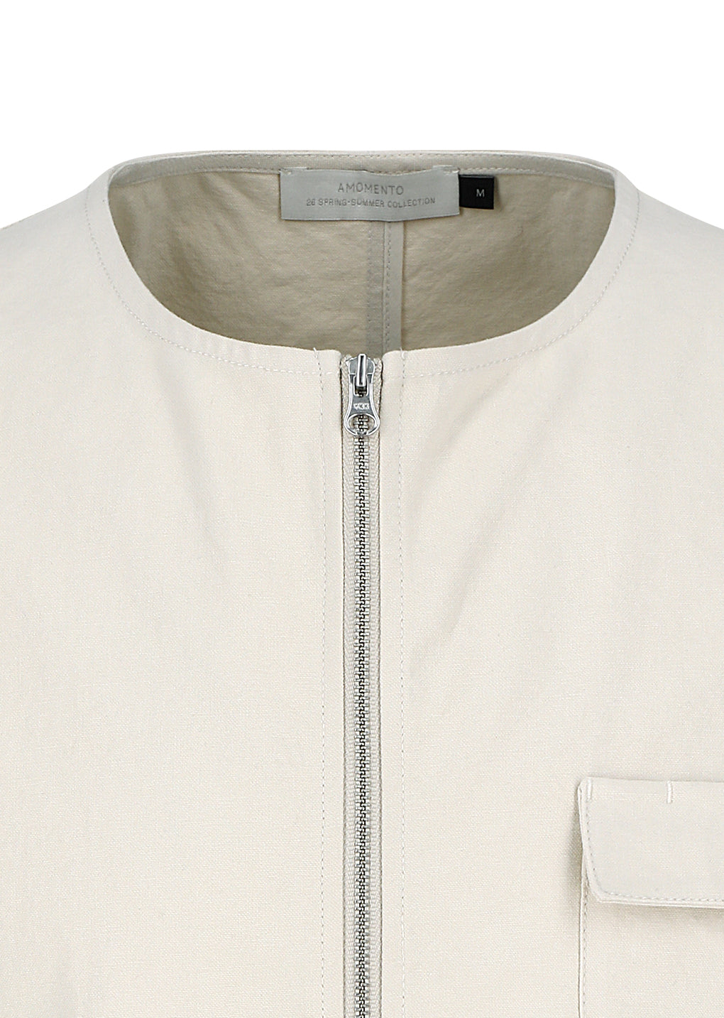 AMOMENTO_POCKET VEST (Beige)