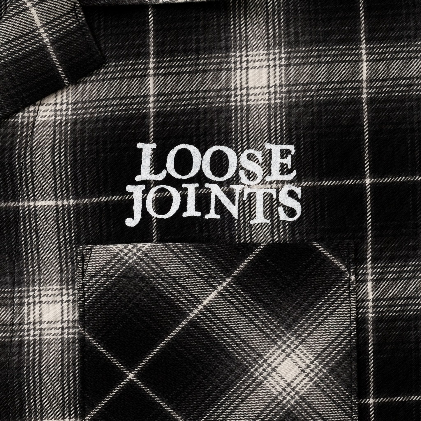 LOOSEJOINTS_loosejoints≒RAFU - TOMOO GOKITA - 'RIGHT NOW' FLANNEL S/S SHIRTS (Black)