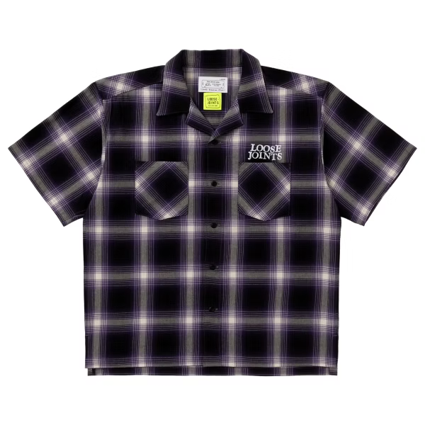 LOOSEJOINTS_loosejoints≒RAFU - TOMOO GOKITA - 'RIGHT NOW' FLANNEL S/S SHIRTS (Purple)