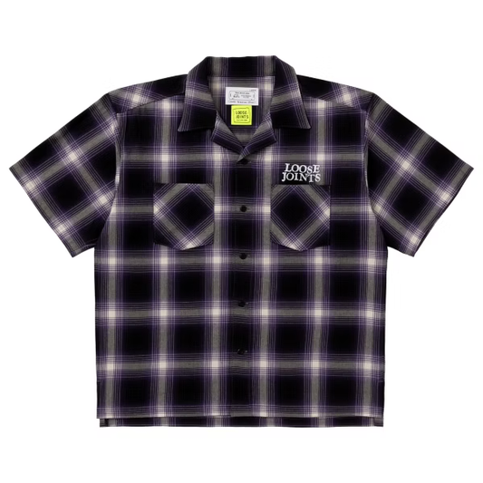 LOOSEJOINTS_loosejoints≒RAFU - TOMOO GOKITA - 'RIGHT NOW' FLANNEL S/S SHIRTS (Purple)