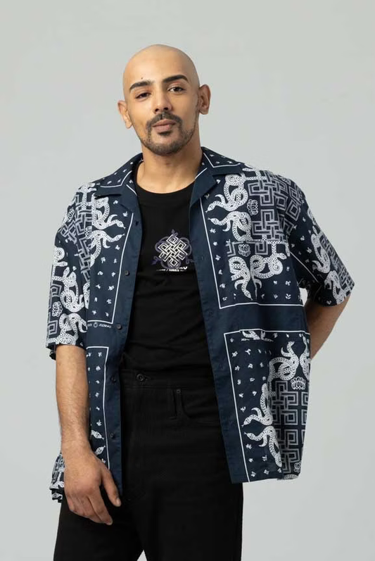 KOZABURO_BANDANA CAMP COLLAR SS SHIRTS