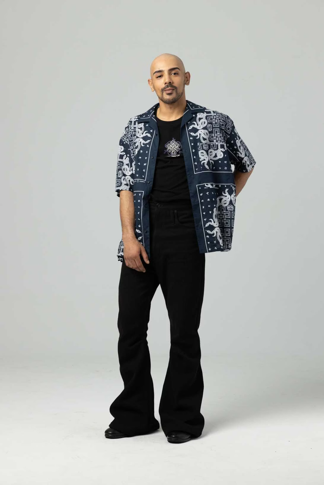 KOZABURO_BANDANA CAMP COLLAR SS SHIRTS