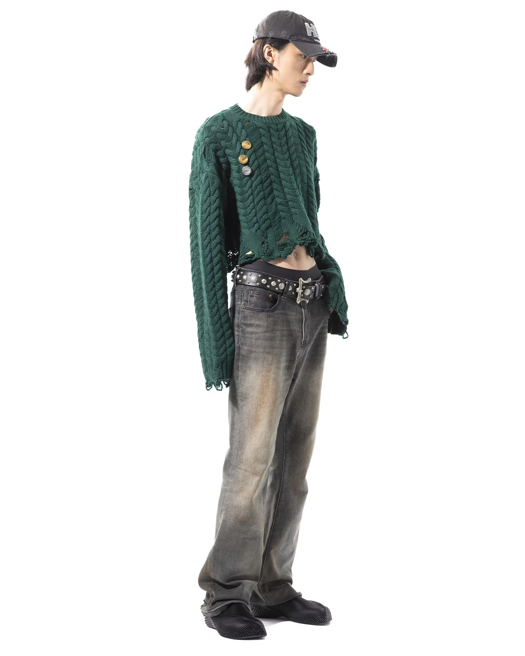 SONGAADON_Bottle cap sweater (Green)