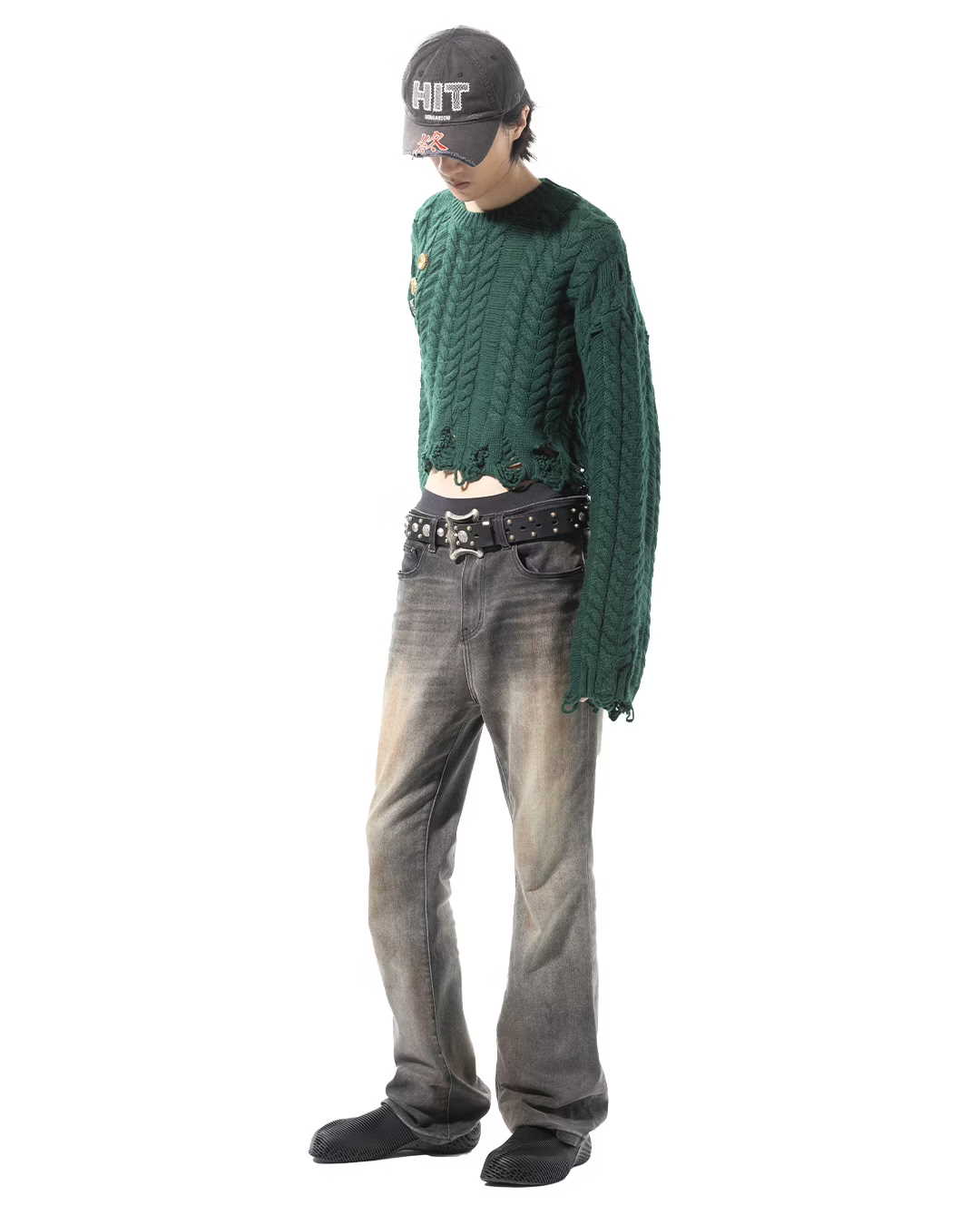 SONGAADON_Bottle cap sweater (Green)