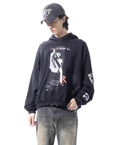 SONGAADON_Aoi sola Portrait Hoodie (Black)