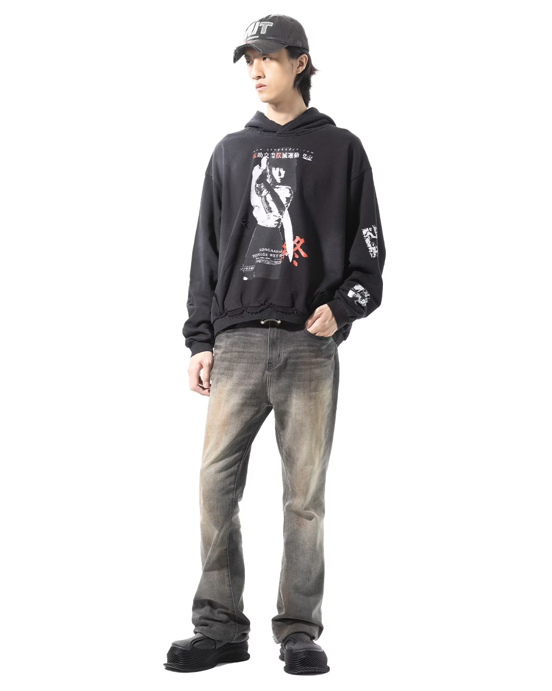 SONGAADON_Aoi sola Portrait Hoodie (Black)