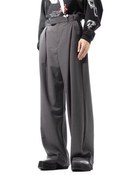 SONGAADON_Gray plaid trousers (Gray)