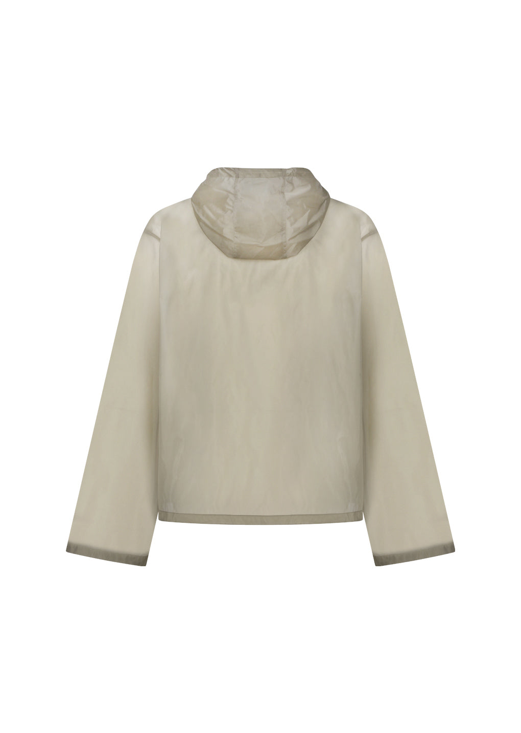 AMOMENTO_SHEER HOODIE ANORAK (Beige)