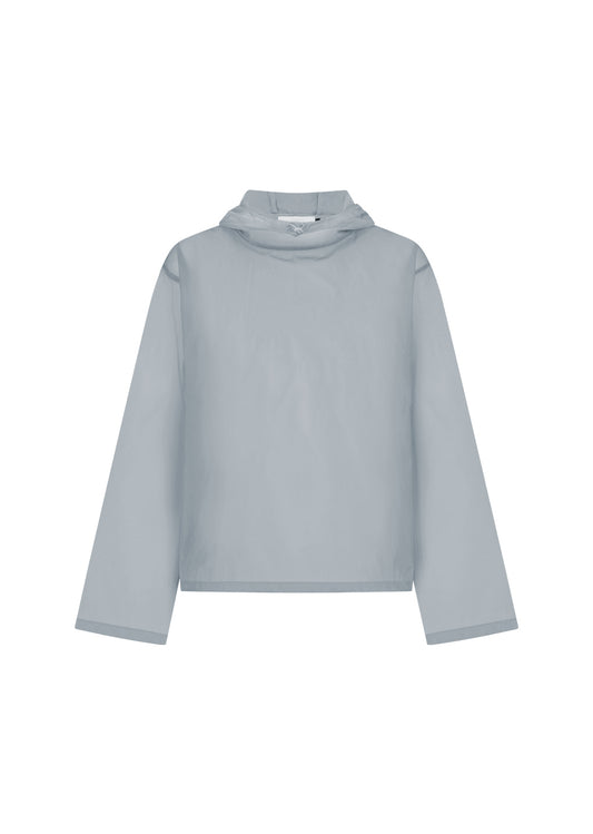 AMOMENTO_SHEER HOODIE ANORAK (Grey)