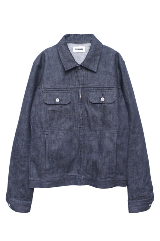 KOZABURO_Slim Fit Denim Jacket (Grey)