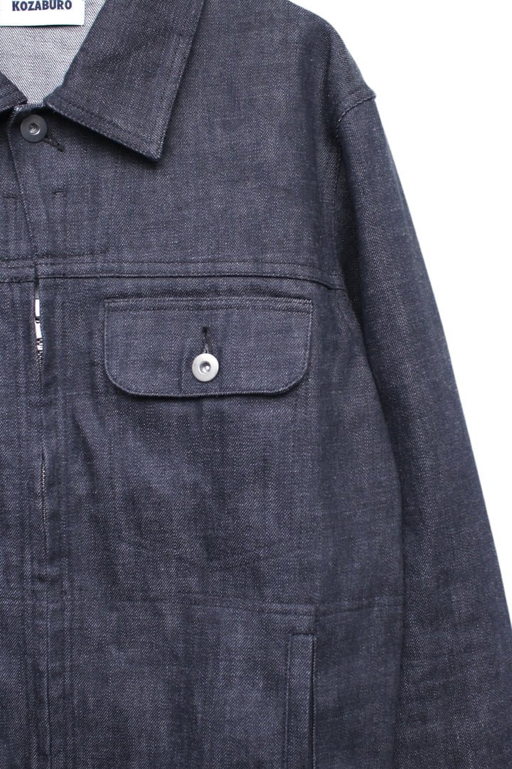 KOZABURO_Slim Fit Denim Jacket (Grey)