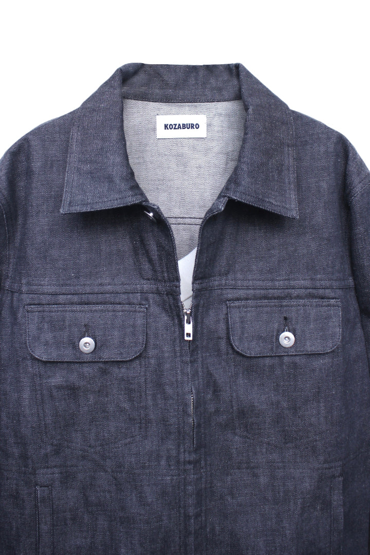 KOZABURO_Slim Fit Denim Jacket (Grey)