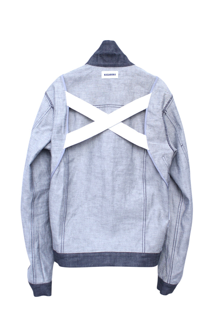 KOZABURO_Slim Fit Denim Jacket (Grey)