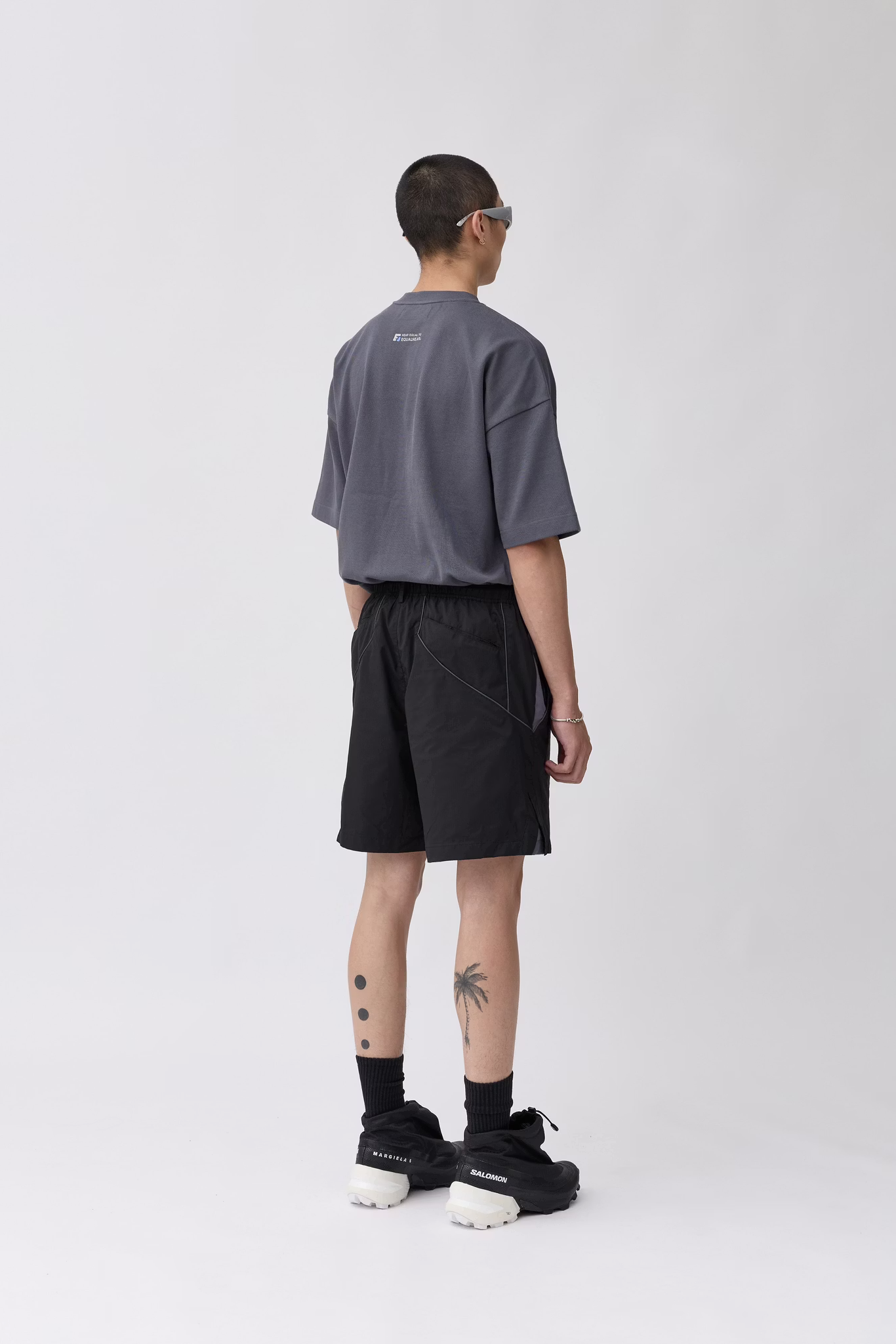 EQUALNEAR_C&G Logo Sport Shorts (Black)