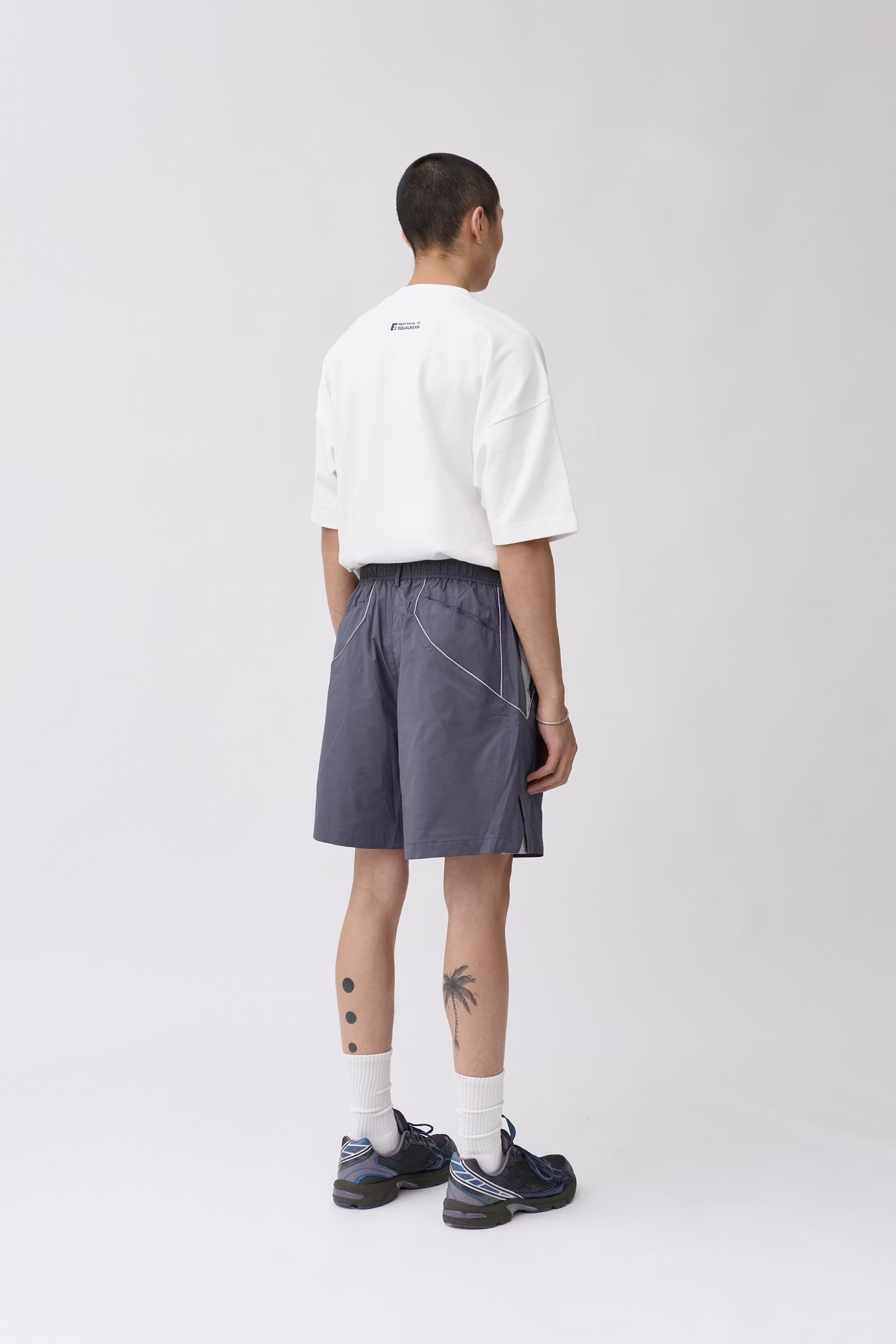 EQUALNEAR_C&G Logo Sport Shorts (Gray)