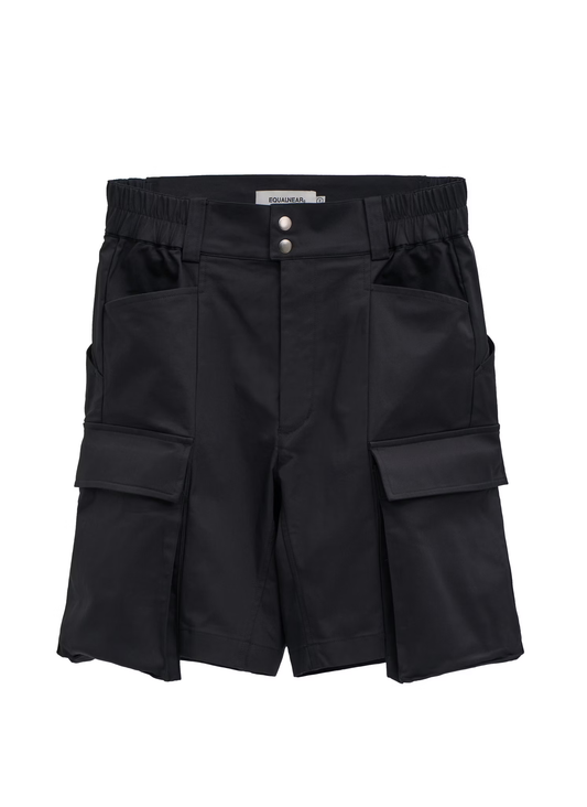 EQUALNEAR_Temple Run Cargo Shorts (Black)