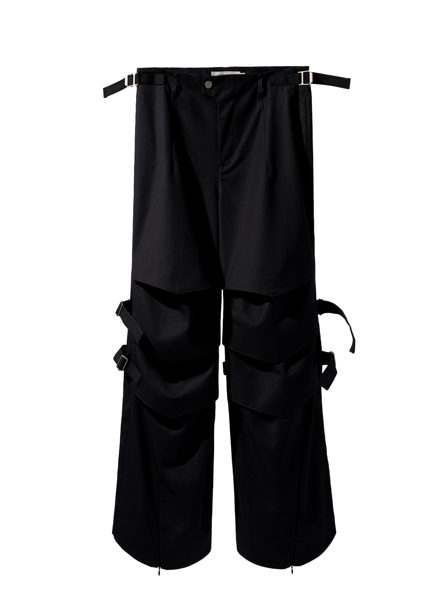 EQUALNEAR_Armor Flared Pants (Black)