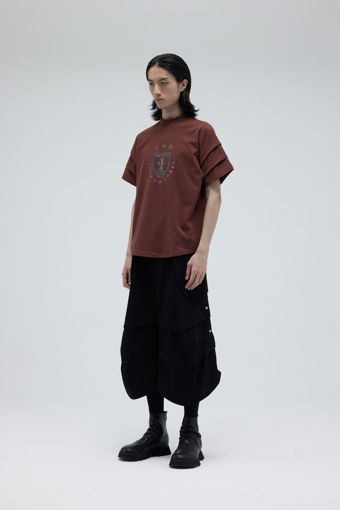 EQUALNEAR_Knight Tee (Burgundy)