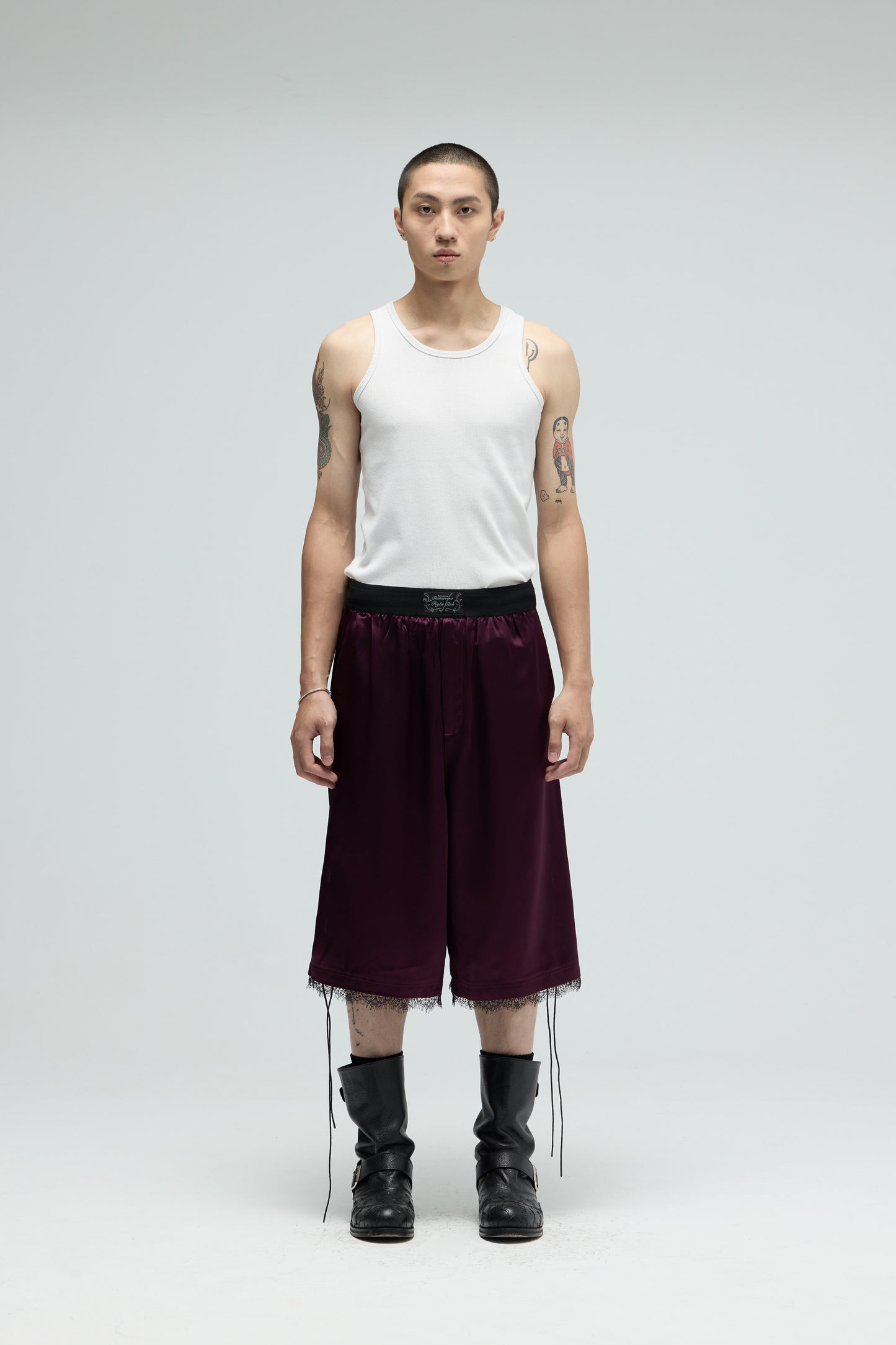 EQUALNEAR_Fight Club Shorts (Burgundy)