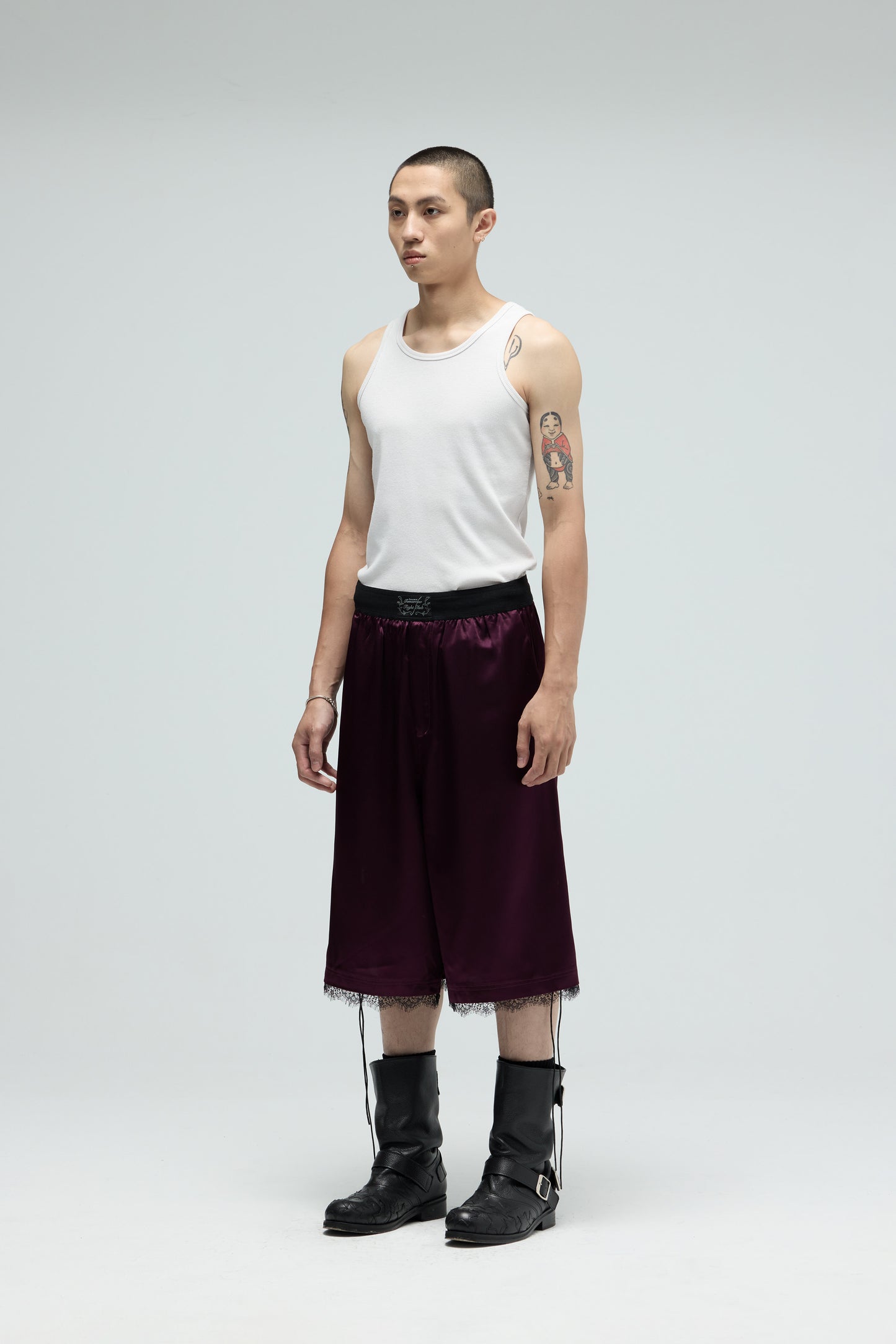 EQUALNEAR_Fight Club Shorts (Burgundy)