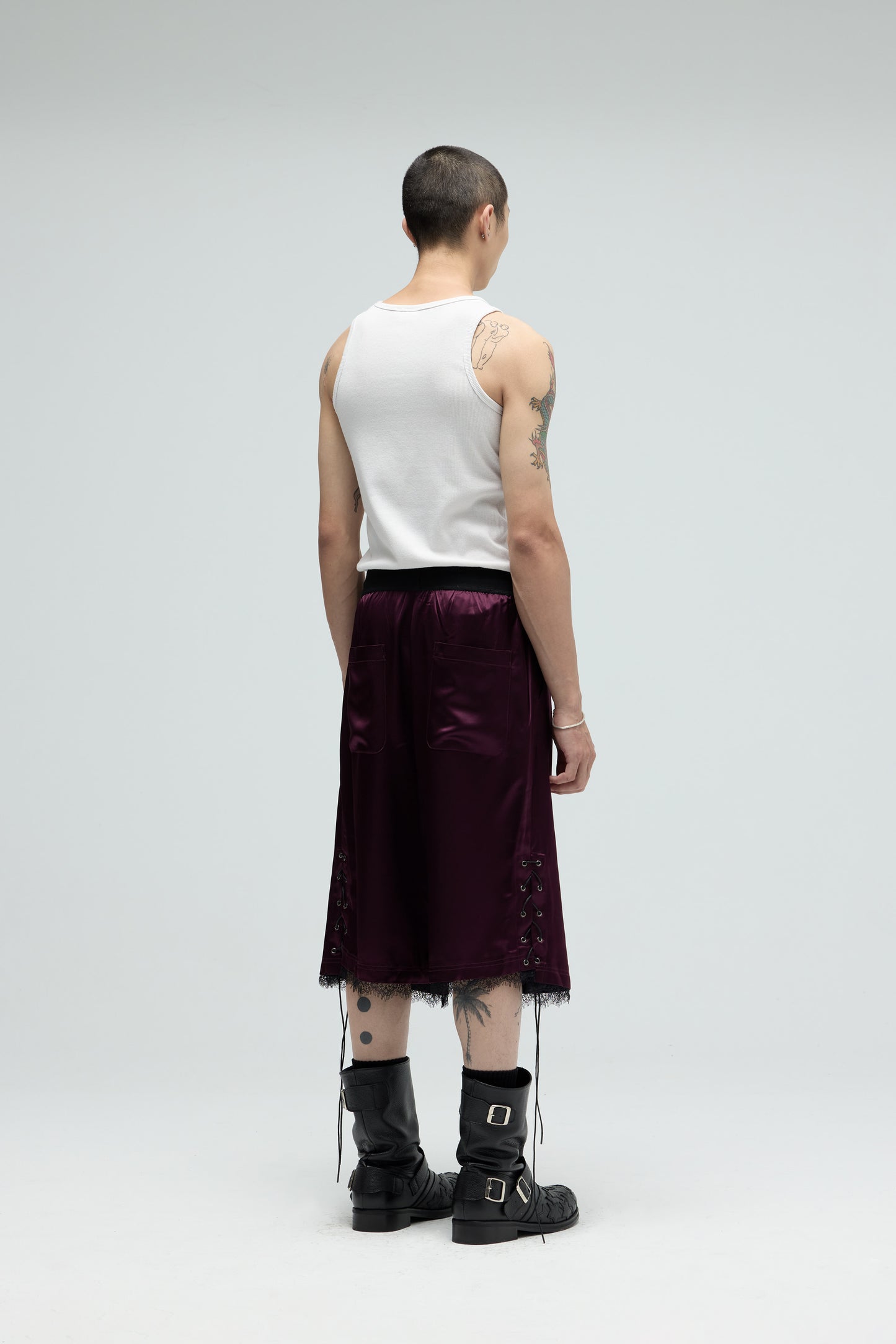 EQUALNEAR_Fight Club Shorts (Burgundy)
