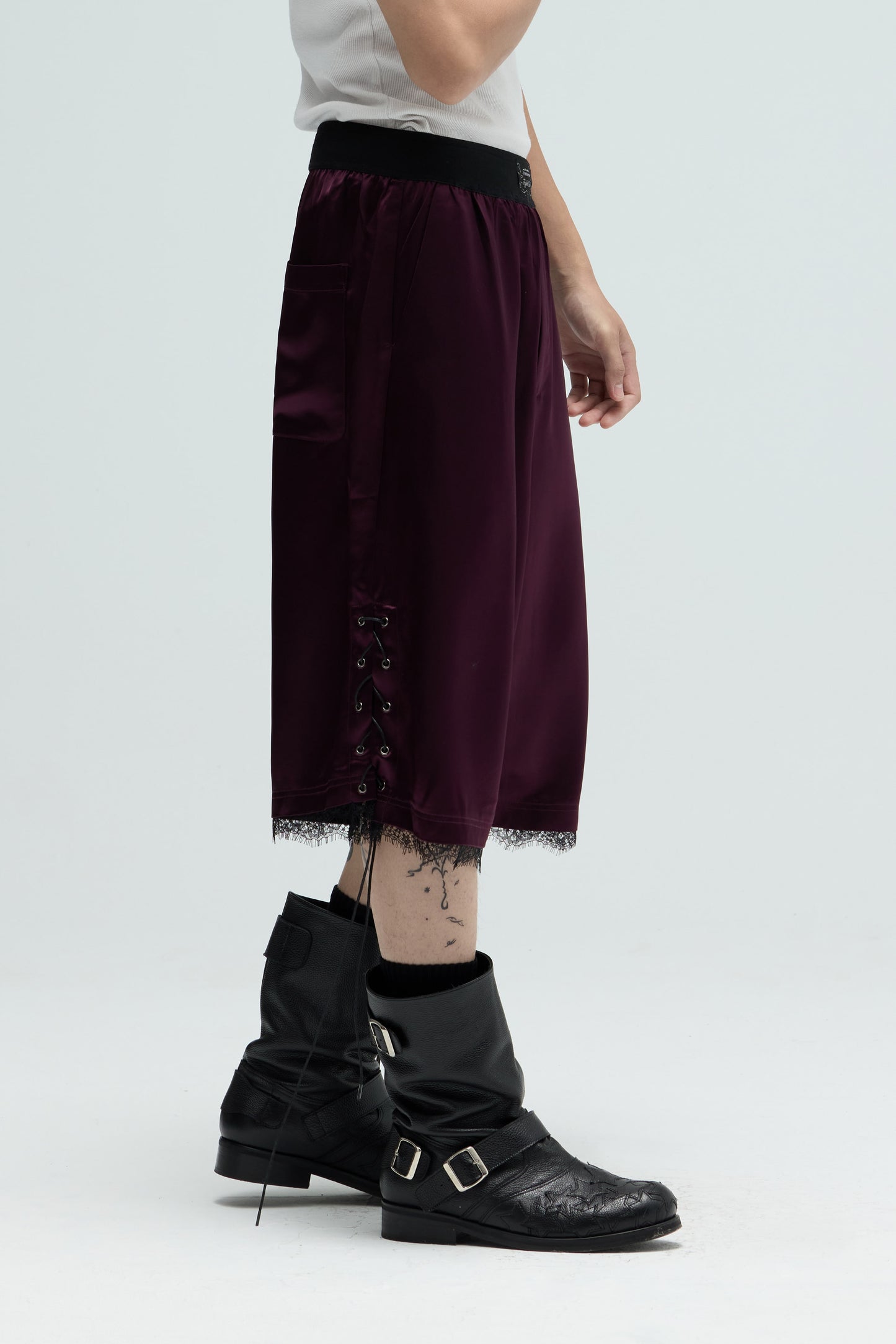 EQUALNEAR_Fight Club Shorts (Burgundy)