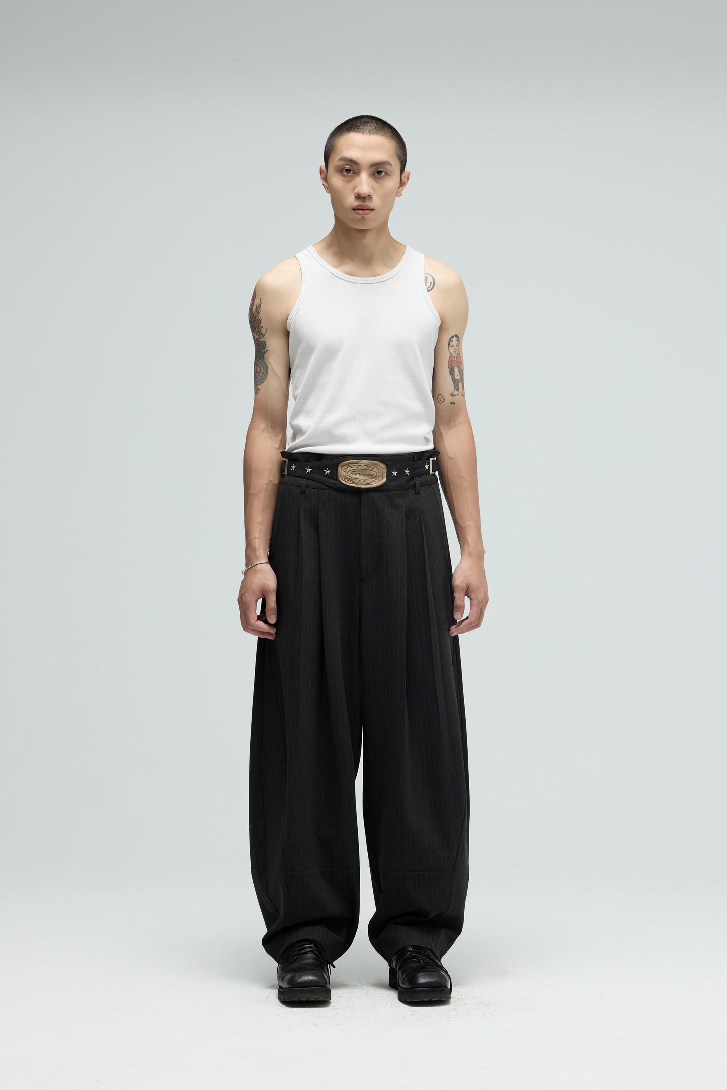 EQUALNEAR_Champion Wide Pants (Dark Gray)