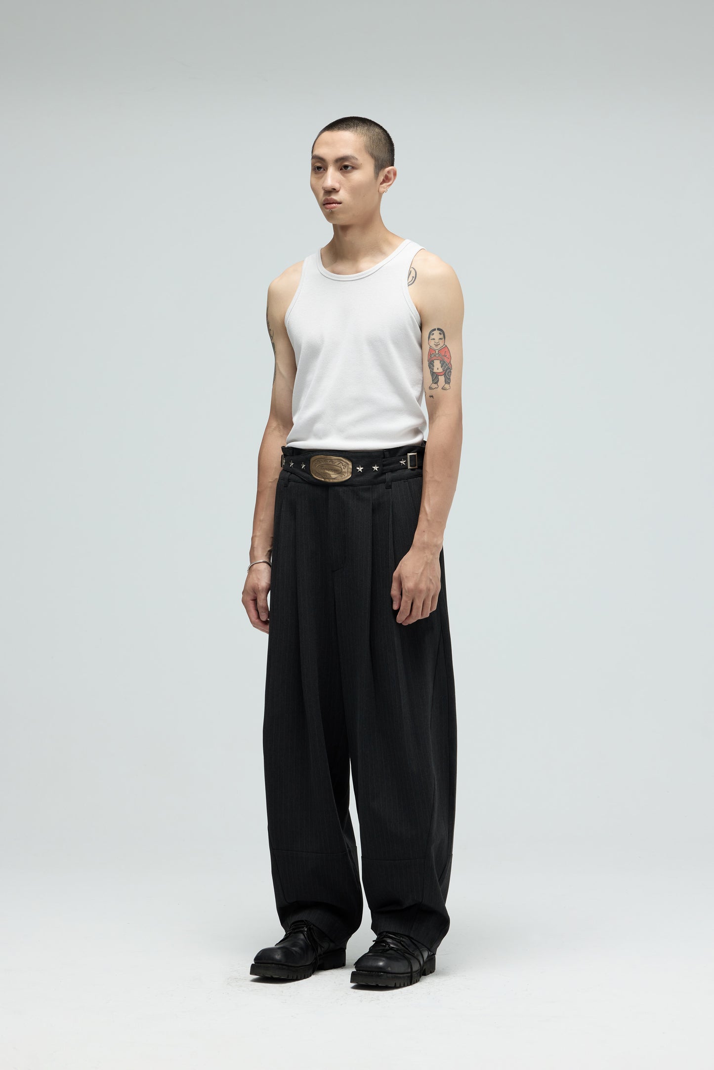 EQUALNEAR_Champion Wide Pants (Dark Gray)