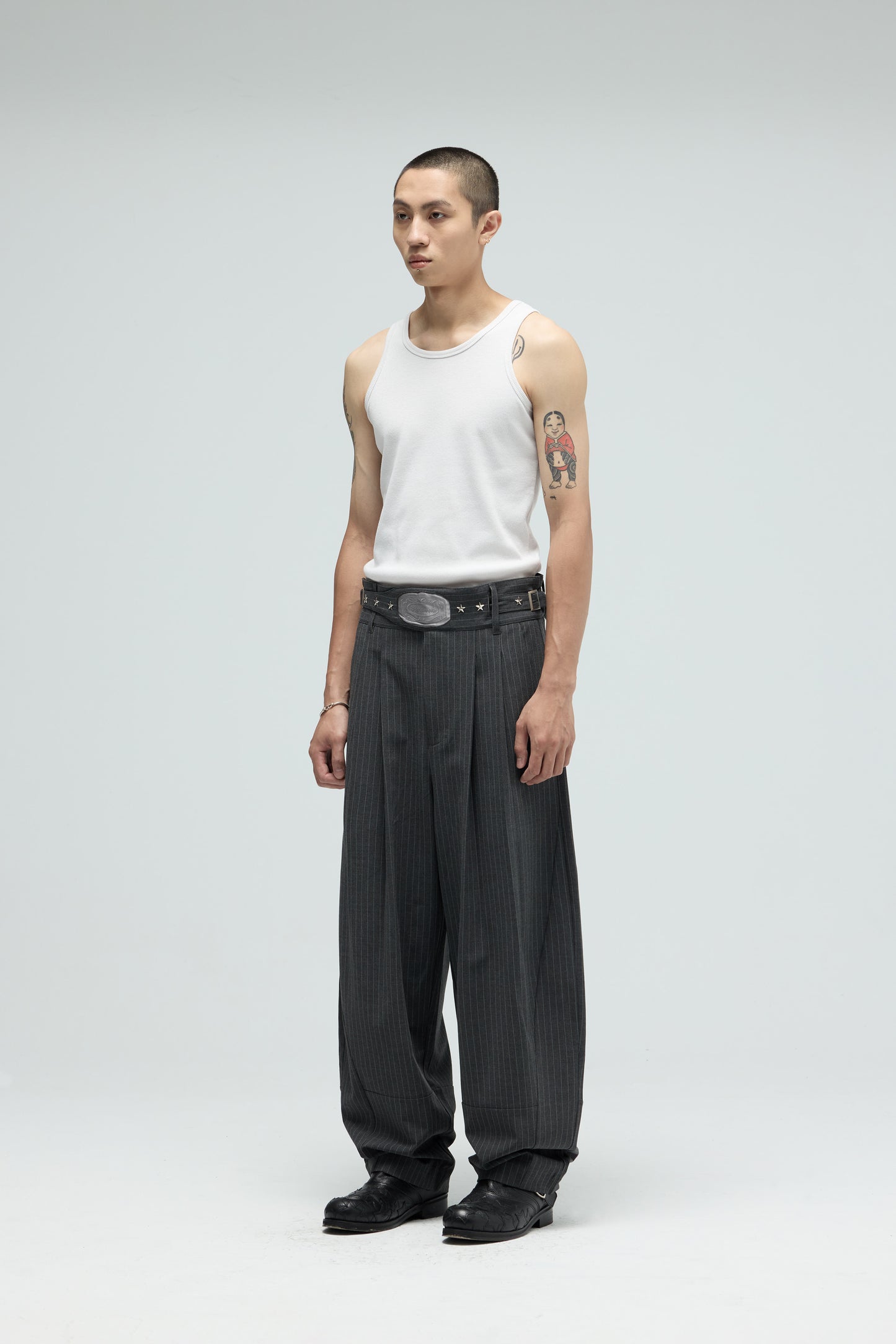 EQUALNEAR_Champion Wide Pants (Gray)
