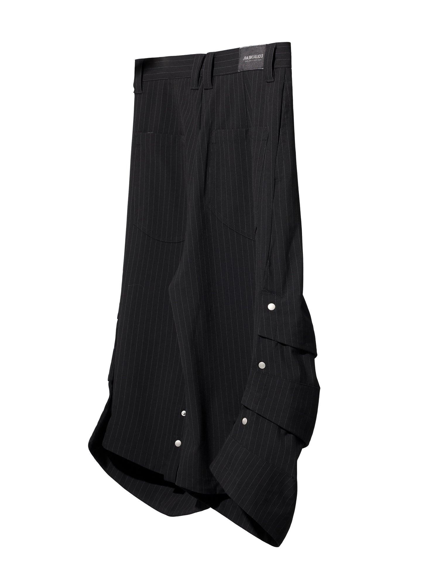 EQUALNEAR_Armor Jorts-Pinstripe Suiting (Black)