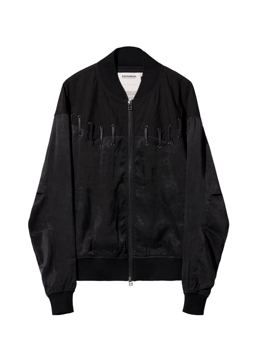 EQUALNEAR_Rodeo Bomber Jacket (Black)