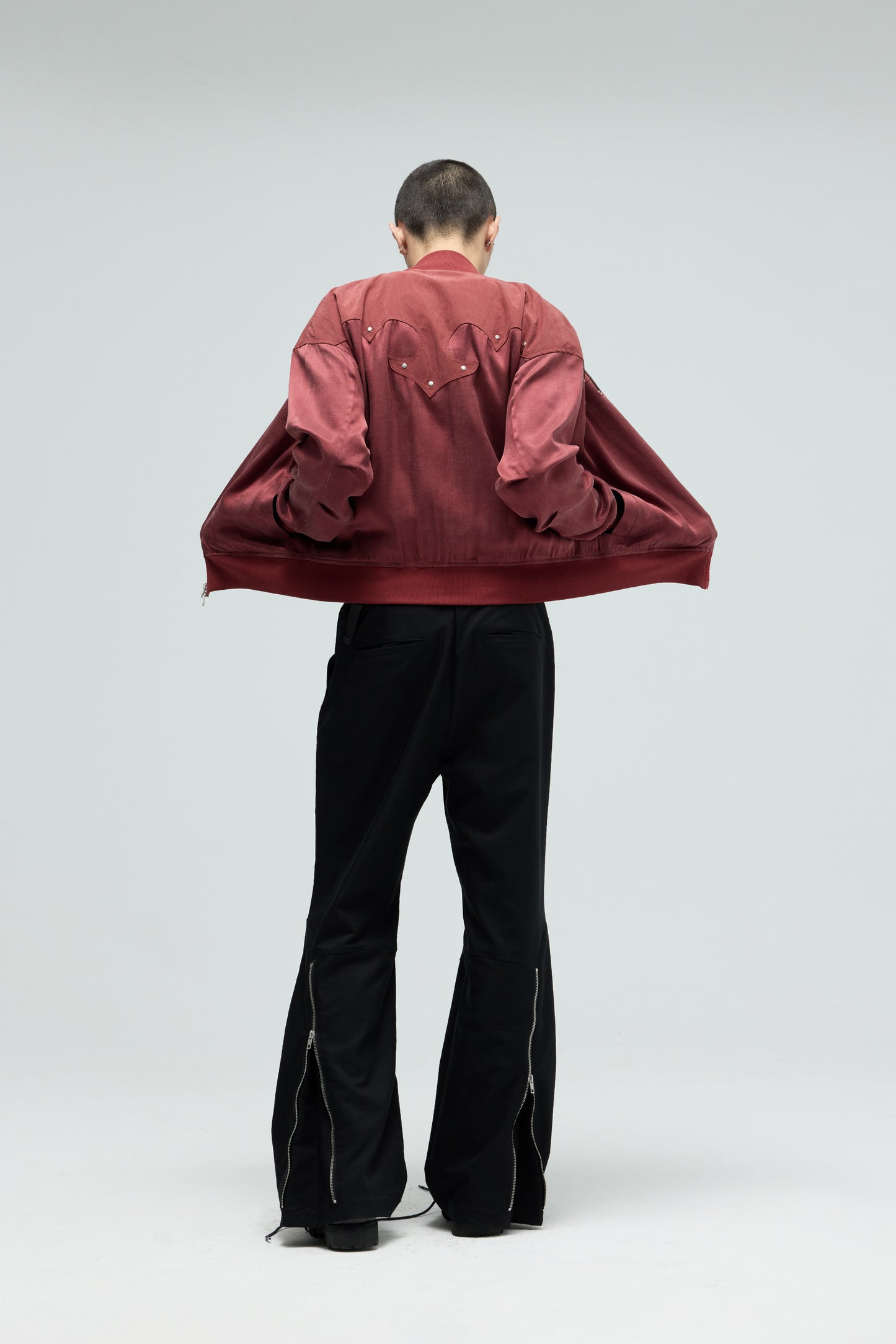 EQUALNEAR_Rodeo Bomber Jacket (Red)