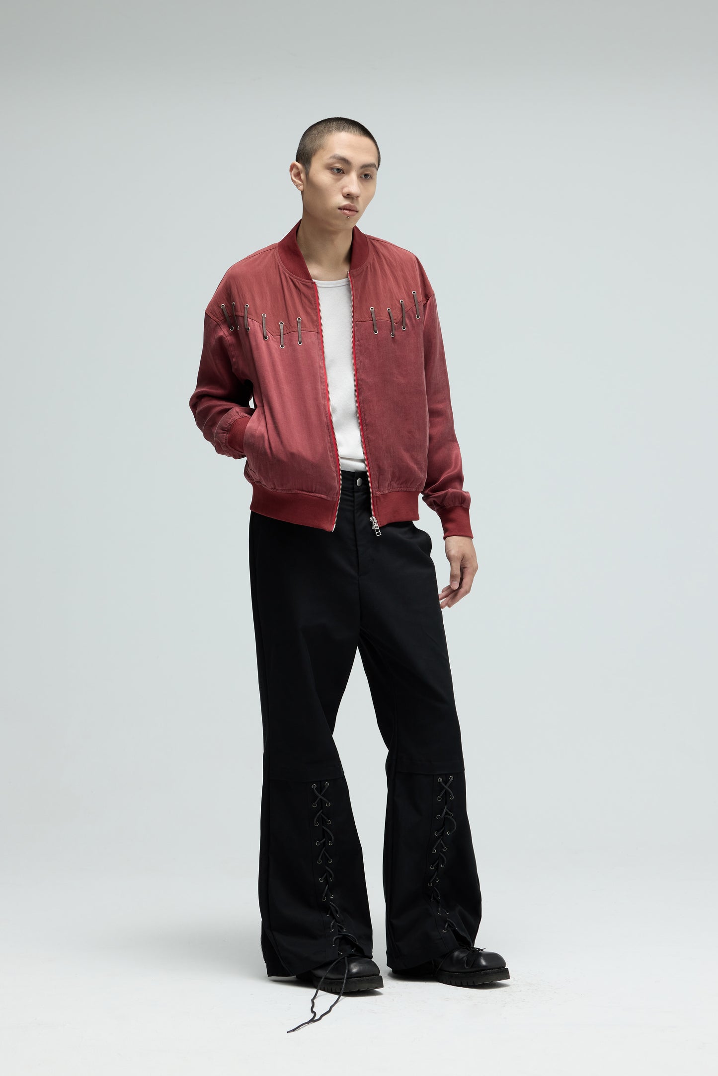 EQUALNEAR_Rodeo Bomber Jacket (Red)