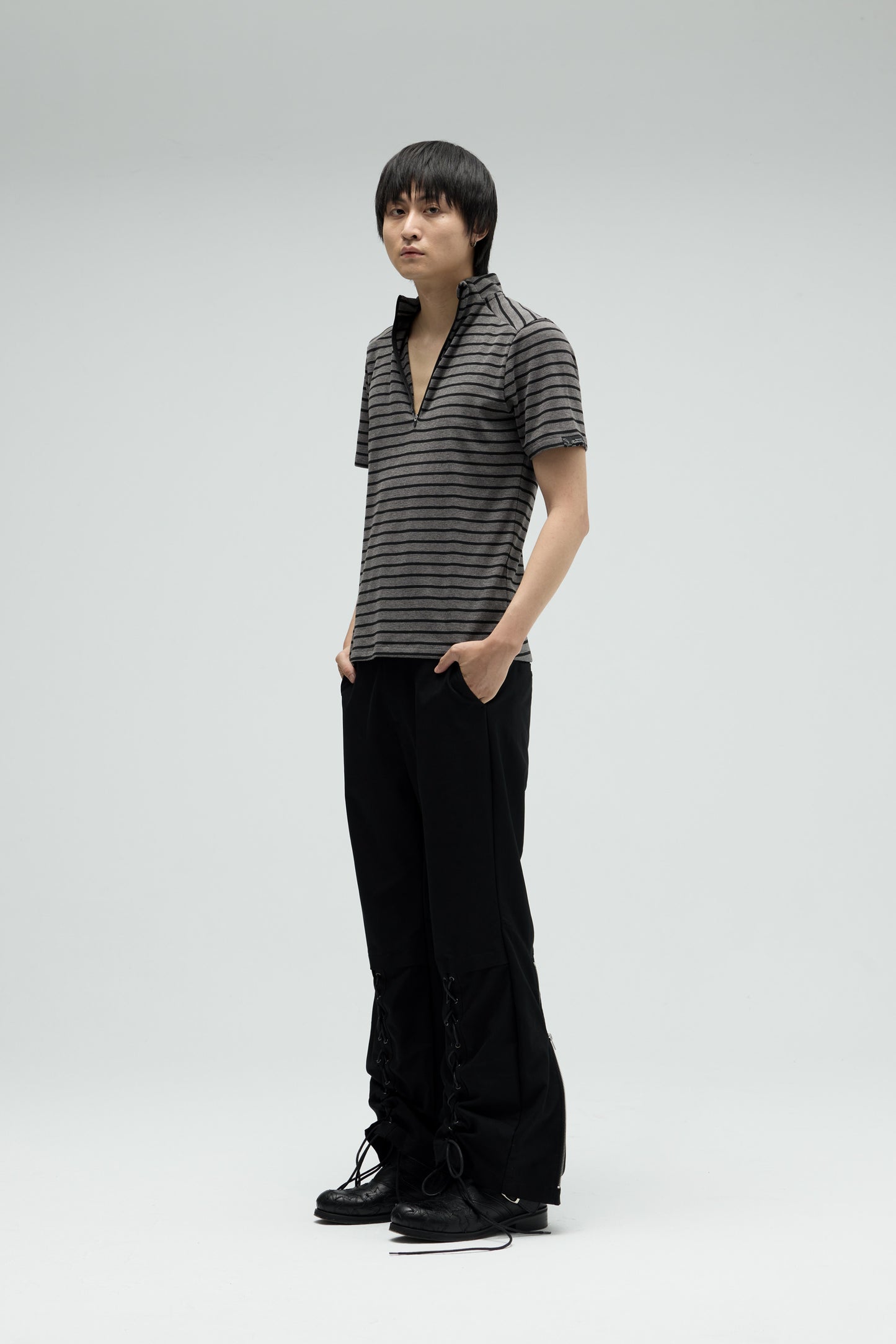 EQUALNEAR_Fight Club Zip Top (Black)