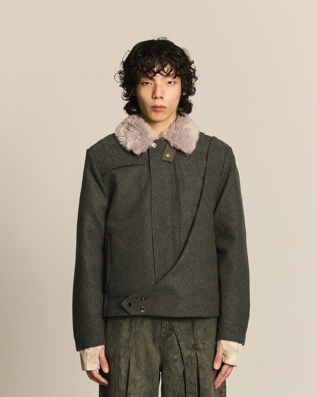 Shalou_SPIRAL HUNTER JACKET (Gray)