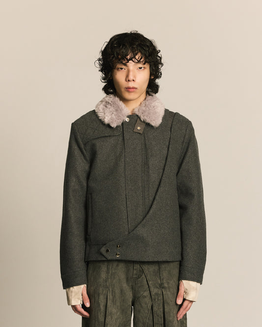 Shalou_SPIRAL HUNTER JACKET (Gray)