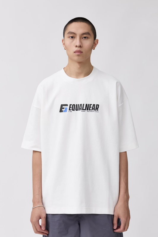 EQUALNEAR_Speed Font Logo Tee (White)